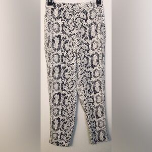 J. Crew Jamie Elastic Waist Snakeskin Pant Size 0